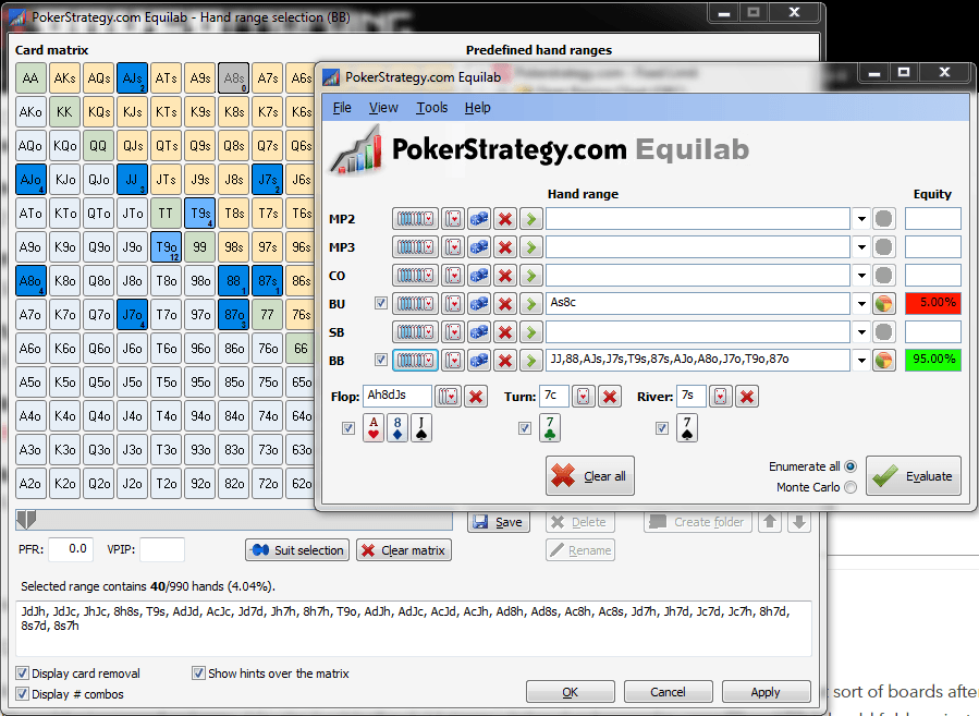 Equilab покерный эквилятор